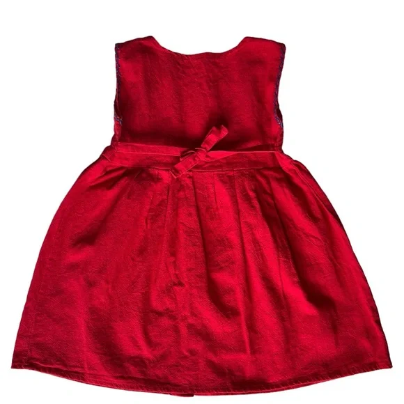 Embroidered red dress from Guatemala, 2-3 years - Picture 2 of 7